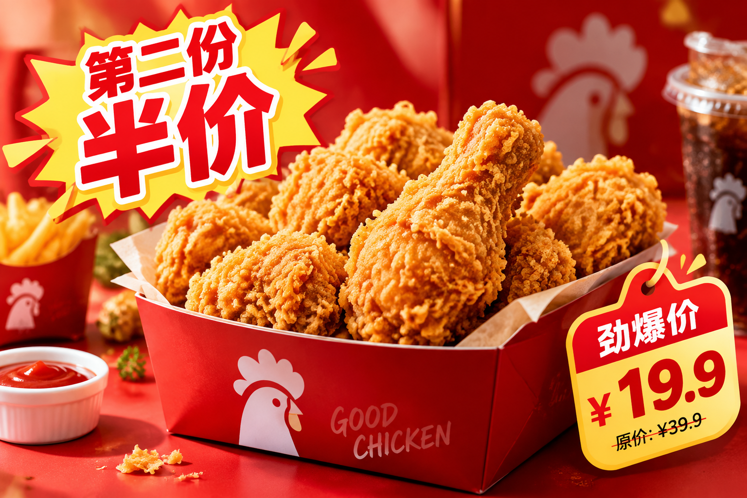 ai海报设计网站怎么用?餐饮老板3分钟出一张能投外卖的活动图