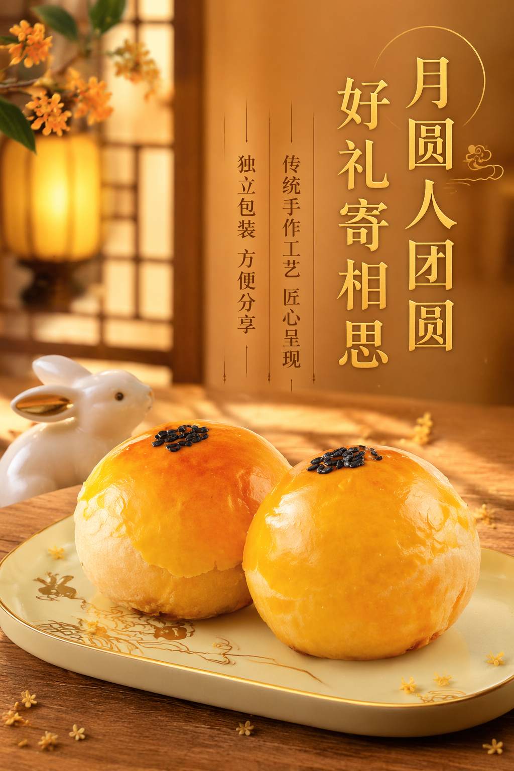 中秋食品包装设计与月饼礼盒海报灵感-4
