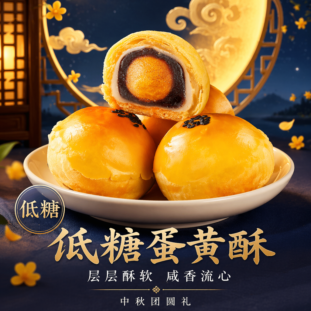 中秋食品包装设计与月饼礼盒海报灵感-2