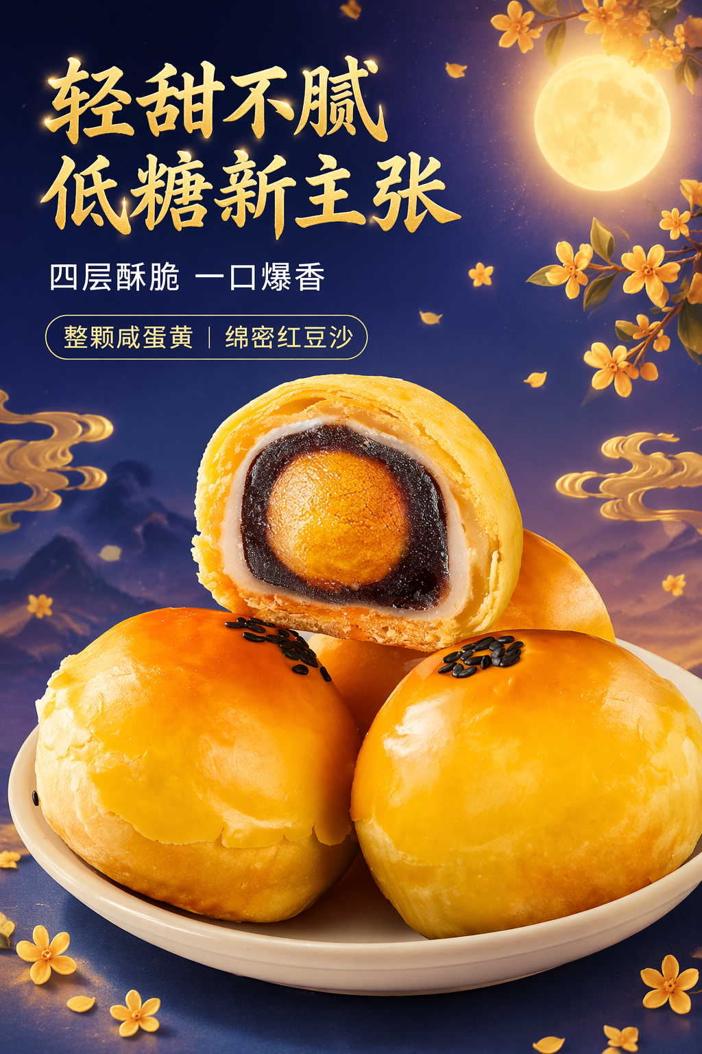 中秋食品包装设计与月饼礼盒海报灵感-3