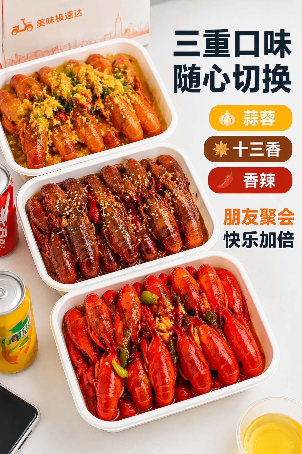 外卖食品包装设计与便捷海报灵感-4